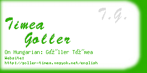 timea goller business card